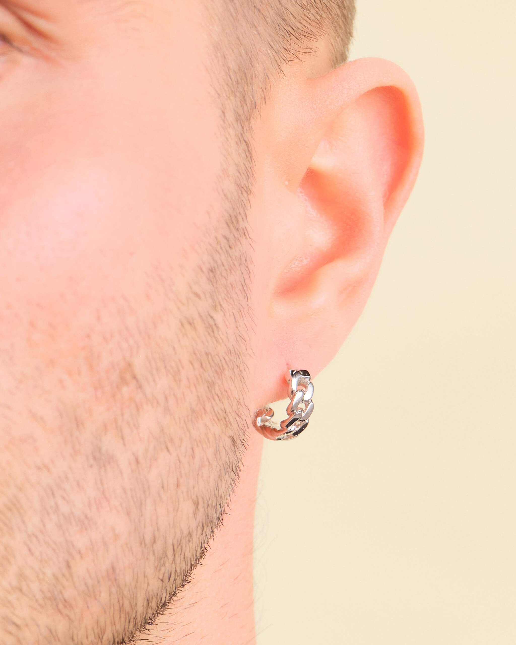 Cuban Link Earrings - Silver - ViViGleam