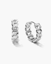 Cuban Link Earrings - Silver - ViViGleam
