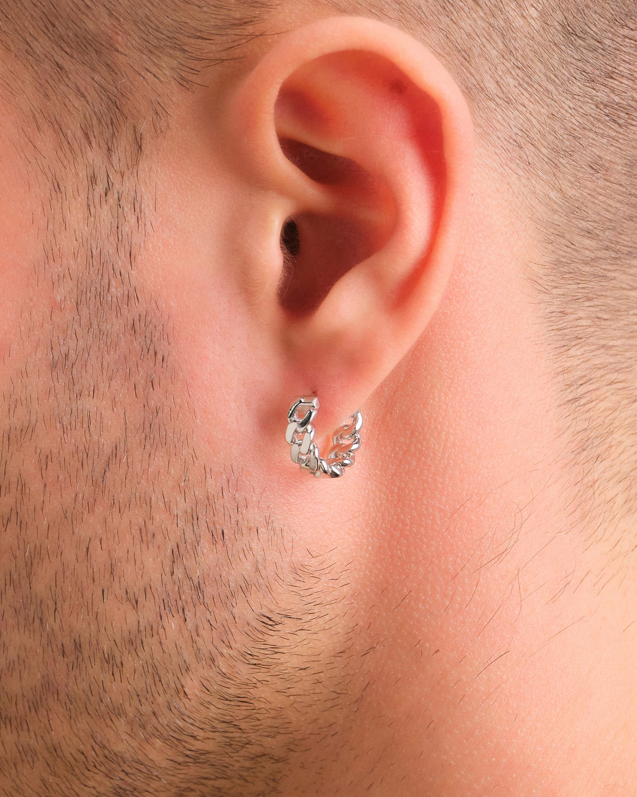 Cuban Link Earrings - Silver - ViViGleam