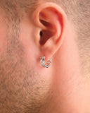 Cuban Link Earrings - Silver - ViViGleam