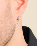 Dagger Cross Earring - Silver - ViViGleam
