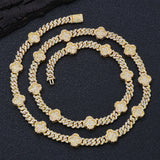 6mm Four Leaf Iced Cuban Chain - ViViGleam