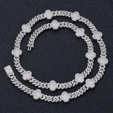 6mm Four Leaf Iced Cuban Chain - ViViGleam