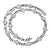 6mm Four Leaf Iced Cuban Chain - ViViGleam