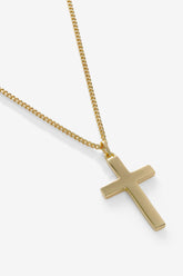 Vergoldete Kreuzkette aus Sterlingsilber