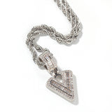 Ice Out Letters Pendant Necklace - ViViGleam