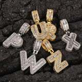 Ice Out Letters Pendant Necklace - ViViGleam