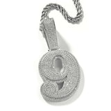 Ice Out Number Pendant Necklace - ViViGleam