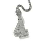 Ice Out Number Pendant Necklace - ViViGleam