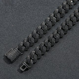 Iced Black Diamond Prong Link Chain Zirconia Bracelet - ViViGleam