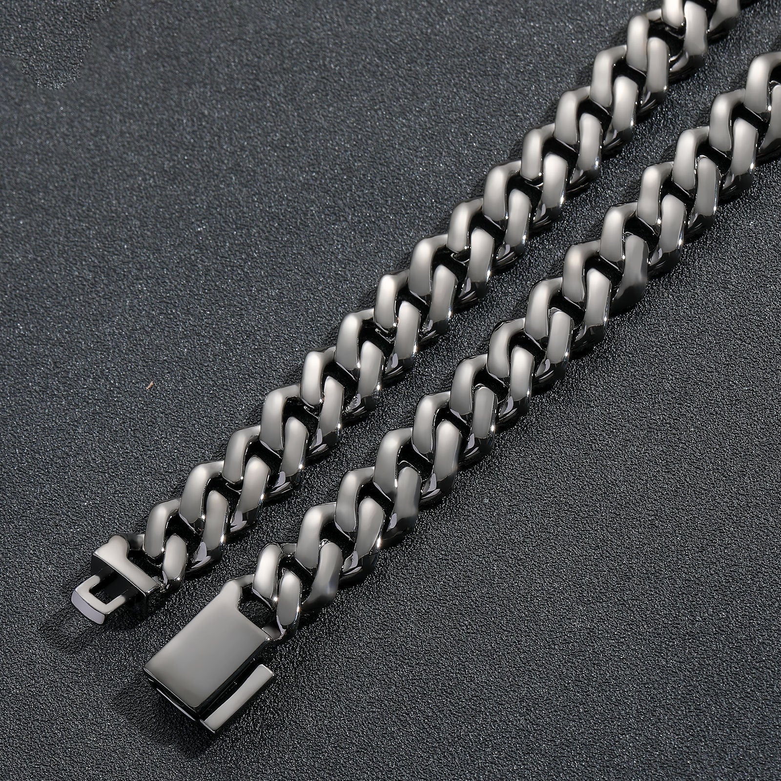 Iced Black Diamond Prong Link Chain Zirconia Bracelet - ViViGleam