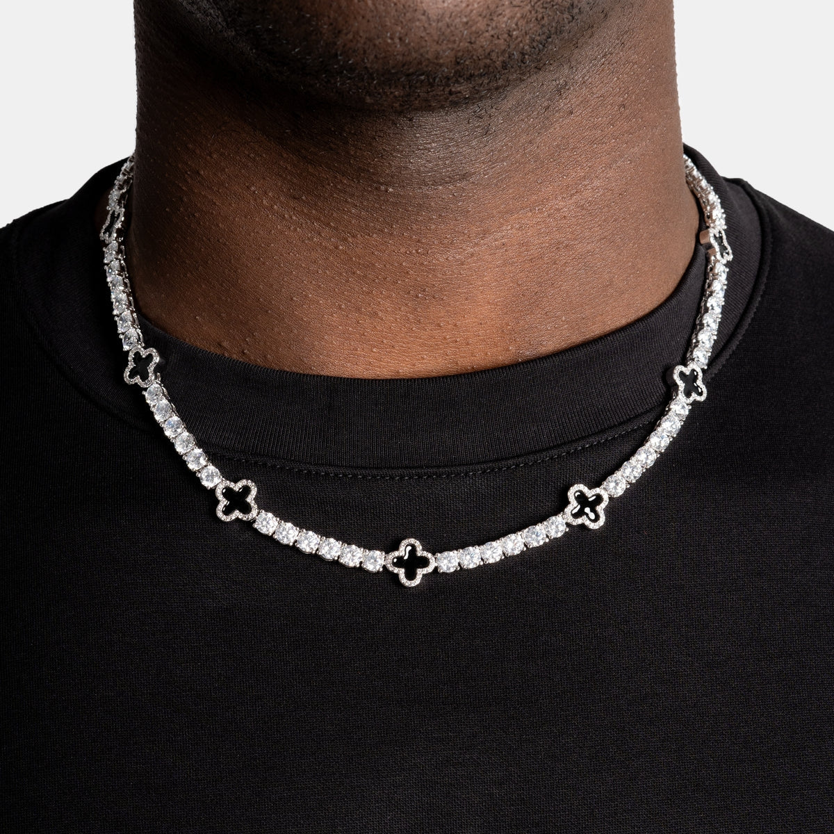 Iced Out 4mm Clover Tennis Chain - ViViGleam