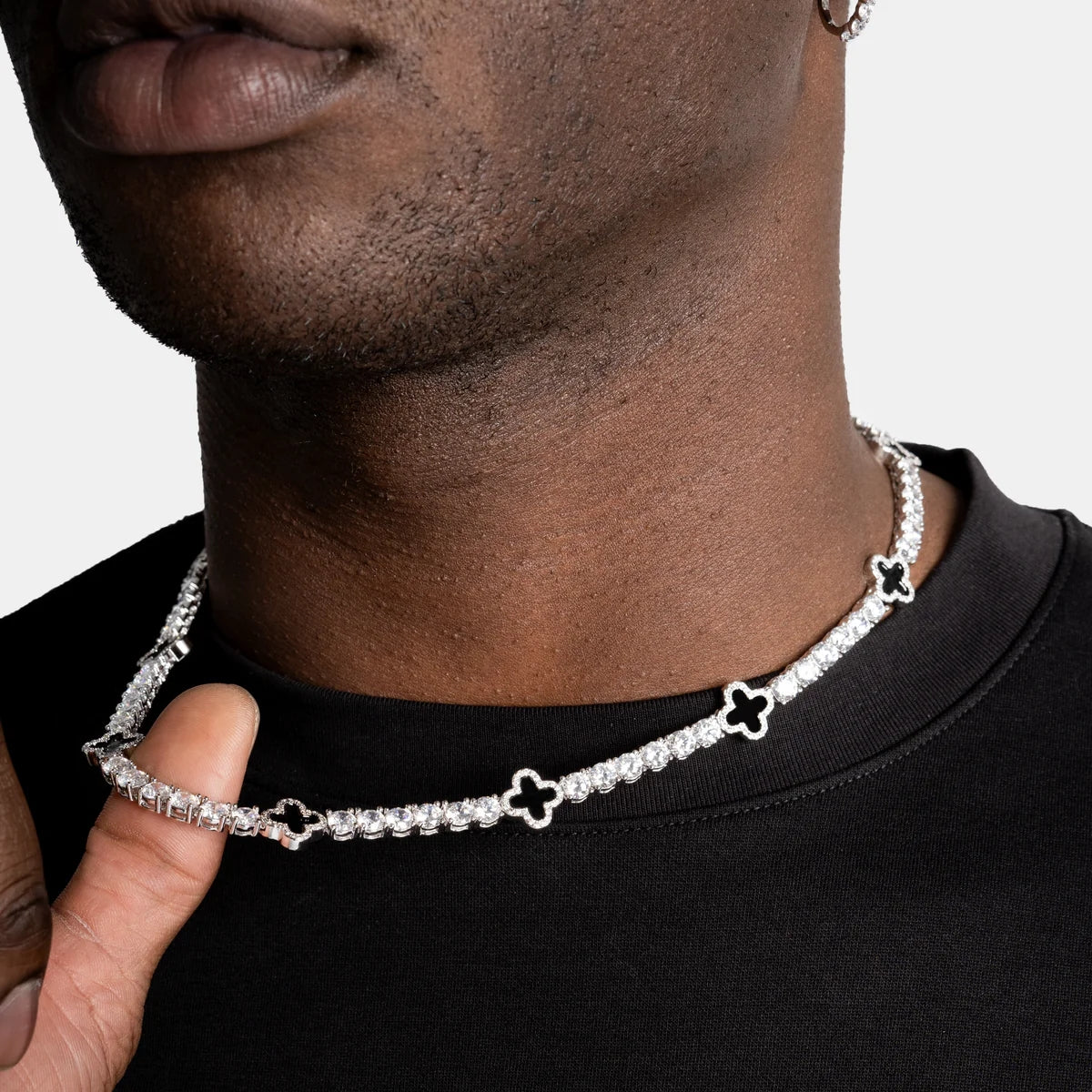 Iced Out 4mm Clover Tennis Chain - ViViGleam