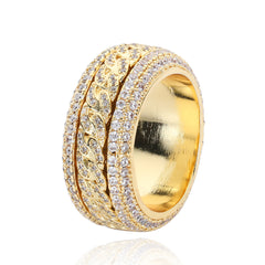 Iced Out Rotating Cuban Ring - ViViGleam
