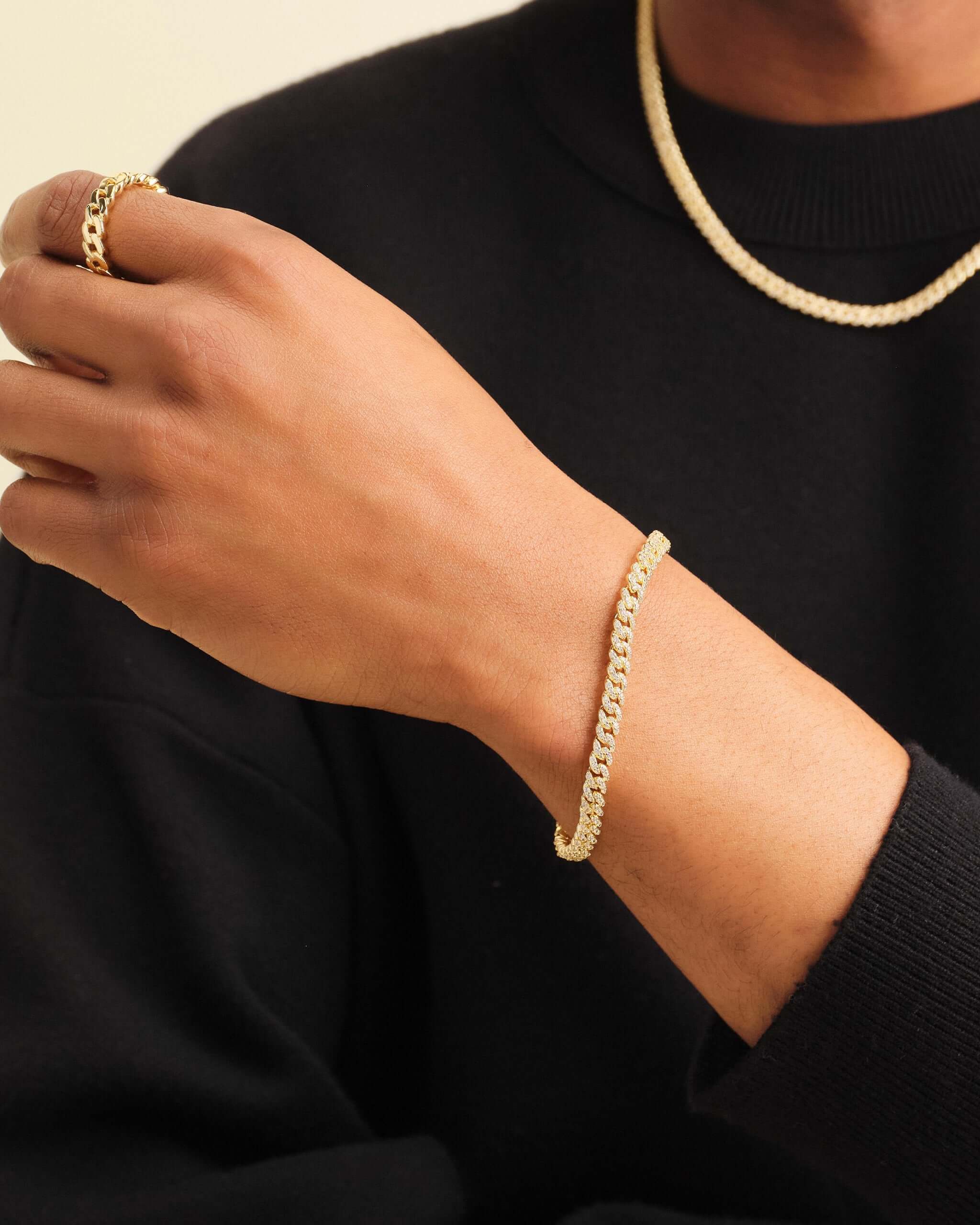 Iced Out Cuban Link Bracelet - 5mm - ViViGleam