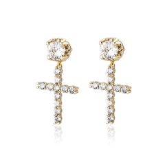 Studded Cross Earrings - ViViGleam