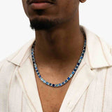 Ocean Blue Stones Tennis Chain