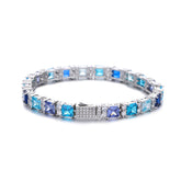 Ocean Blue Stones Tennis Bracelet