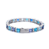 Ocean Blue Stones Tennis Chain