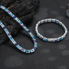 Ocean Blue Stones Tennis Bracelet