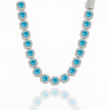 Ocean Blue Gemstone Chain Silver