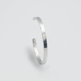 Minimalist Stainless Steel Silver Cuff Bracelet - ViViGleam