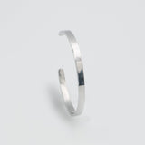 Minimalist Stainless Steel Silver Cuff Bracelet - ViViGleam