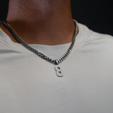 Number Pendant Necklace - Silver - ViViGleam