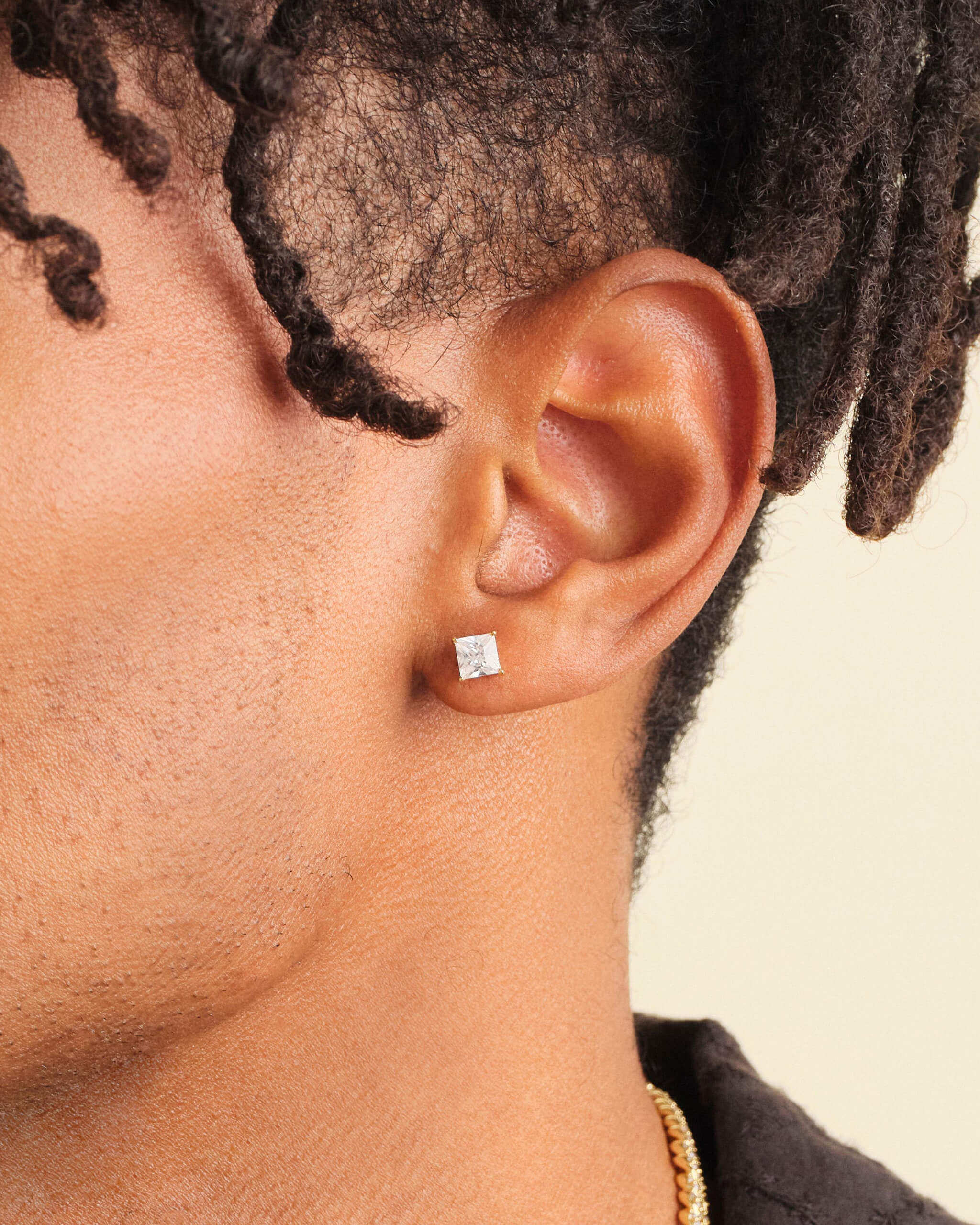 Square Stud Earrings - Gold - ViViGleam