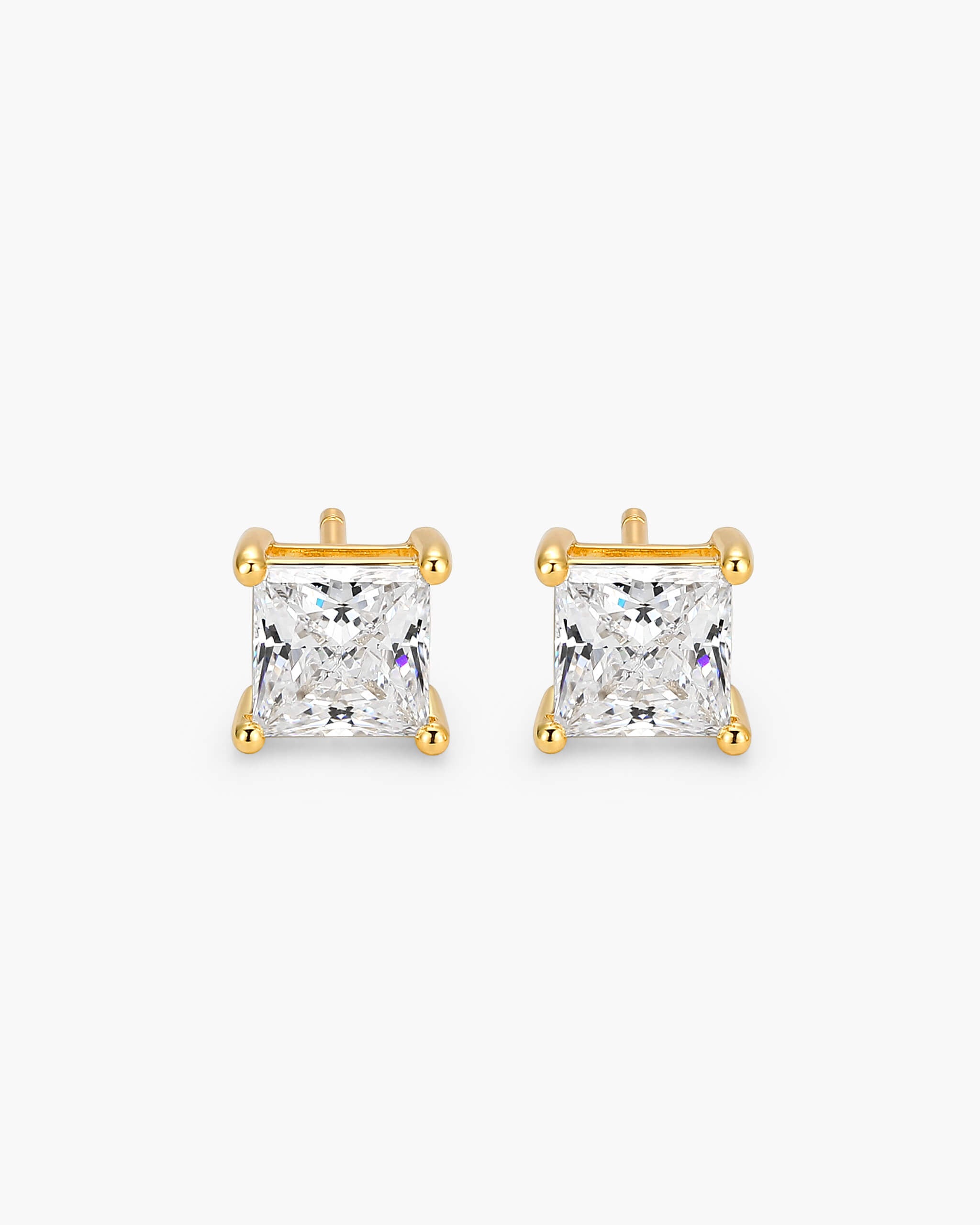 Square Stud Earrings - Gold - ViViGleam