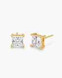 Square Stud Earrings - Gold - ViViGleam