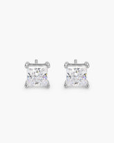 Square Stud Earrings - Silver - ViViGleam