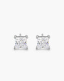 Square Stud Earrings - Silver - ViViGleam