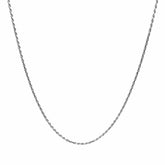 3mm Sterling Silver Rope Chain Necklace - ViViGleam