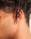 Studded Huggie Hoop Earrings - Gold - ViViGleam