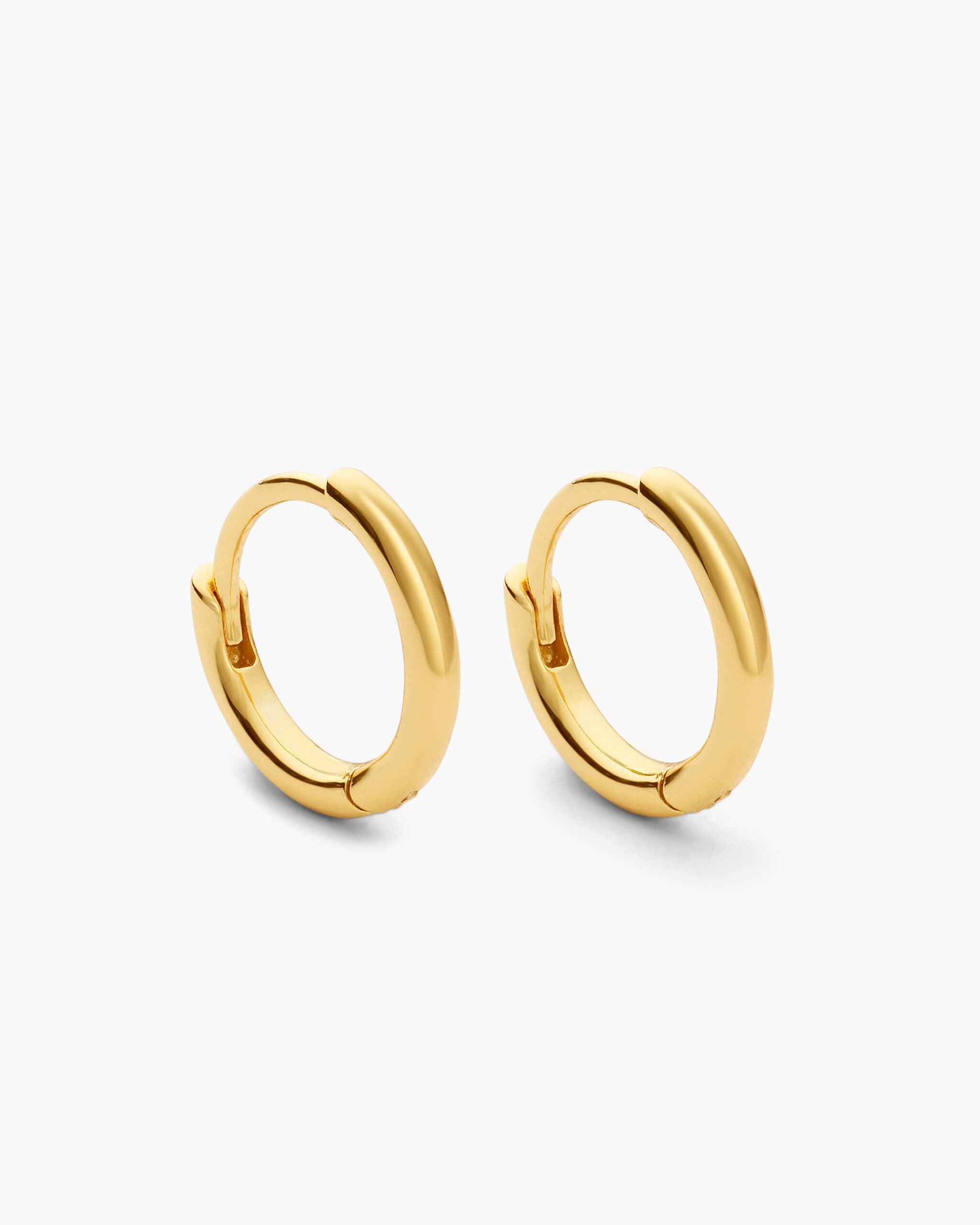 Thin Hoop Earrings - Gold - ViViGleam