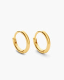 Thin Hoop Earrings - Gold - ViViGleam