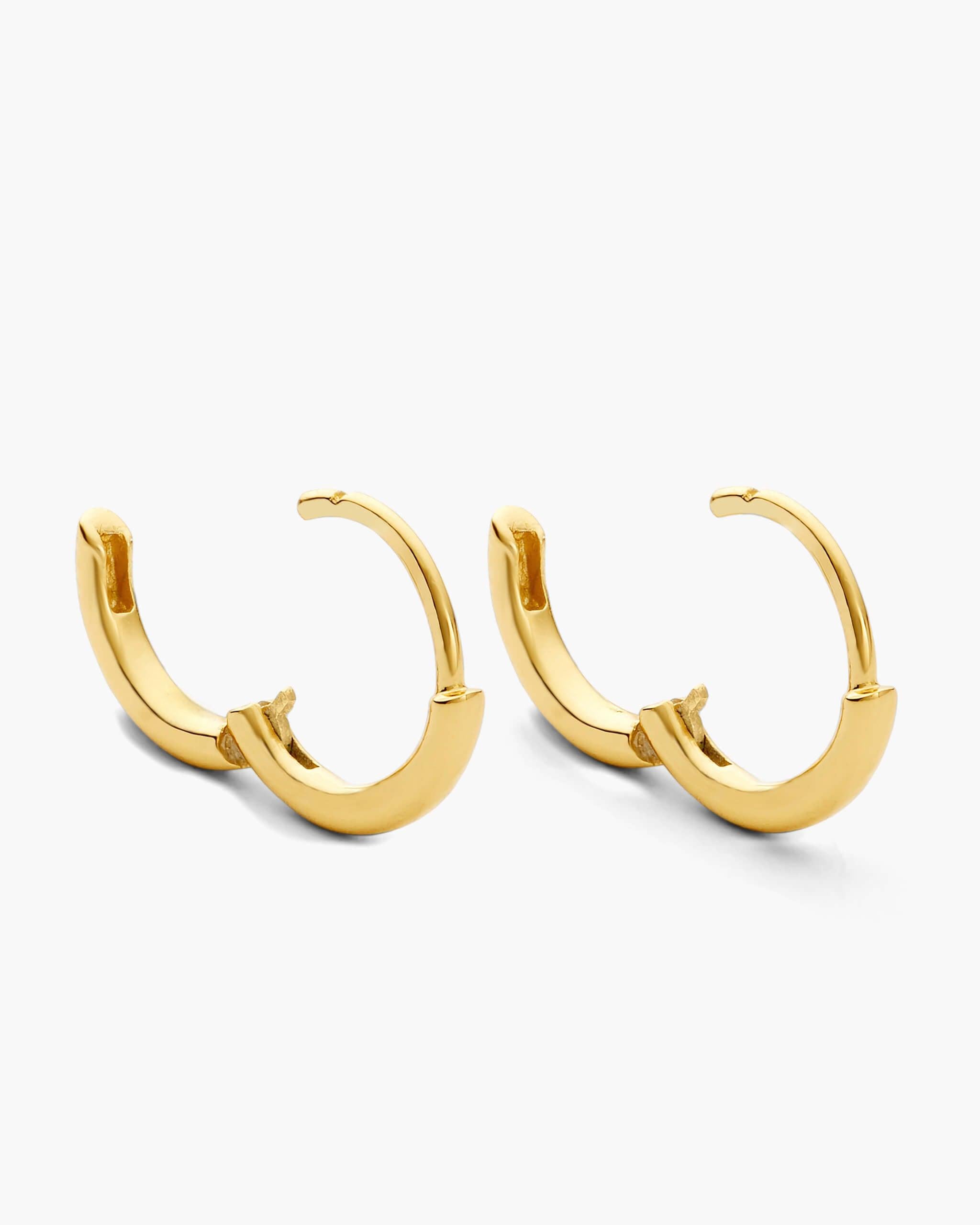 Thin Hoop Earrings - Gold - ViViGleam