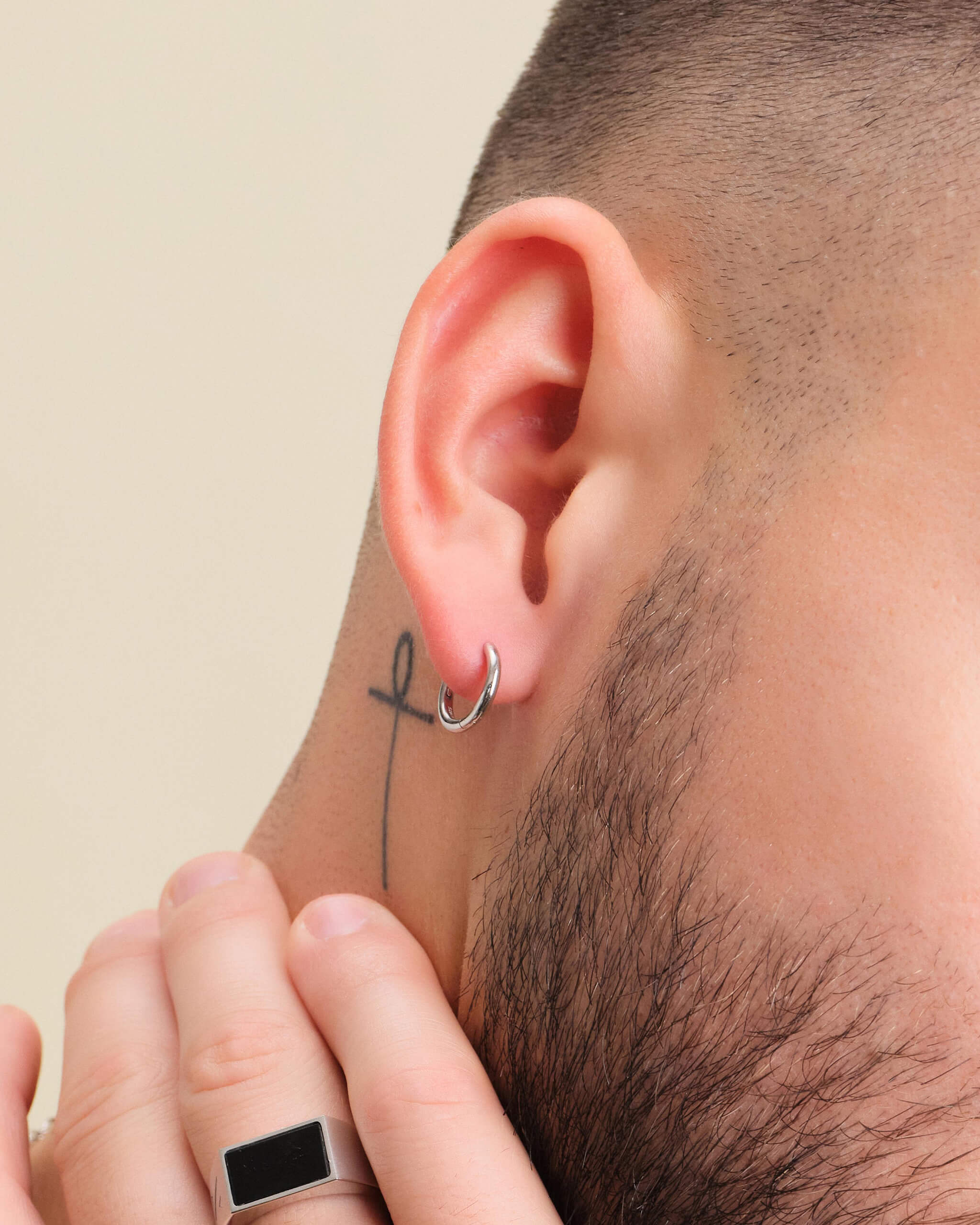 Thin Hoop Earrings - Silver - ViViGleam