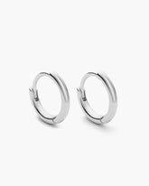Thin Hoop Earrings - Silver - ViViGleam