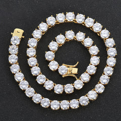 Iced Tennis Chain White Gold(ALL SIZES) - ViViGleam
