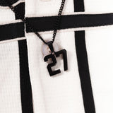 Number Pendant Necklace - Black - ViViGleam
