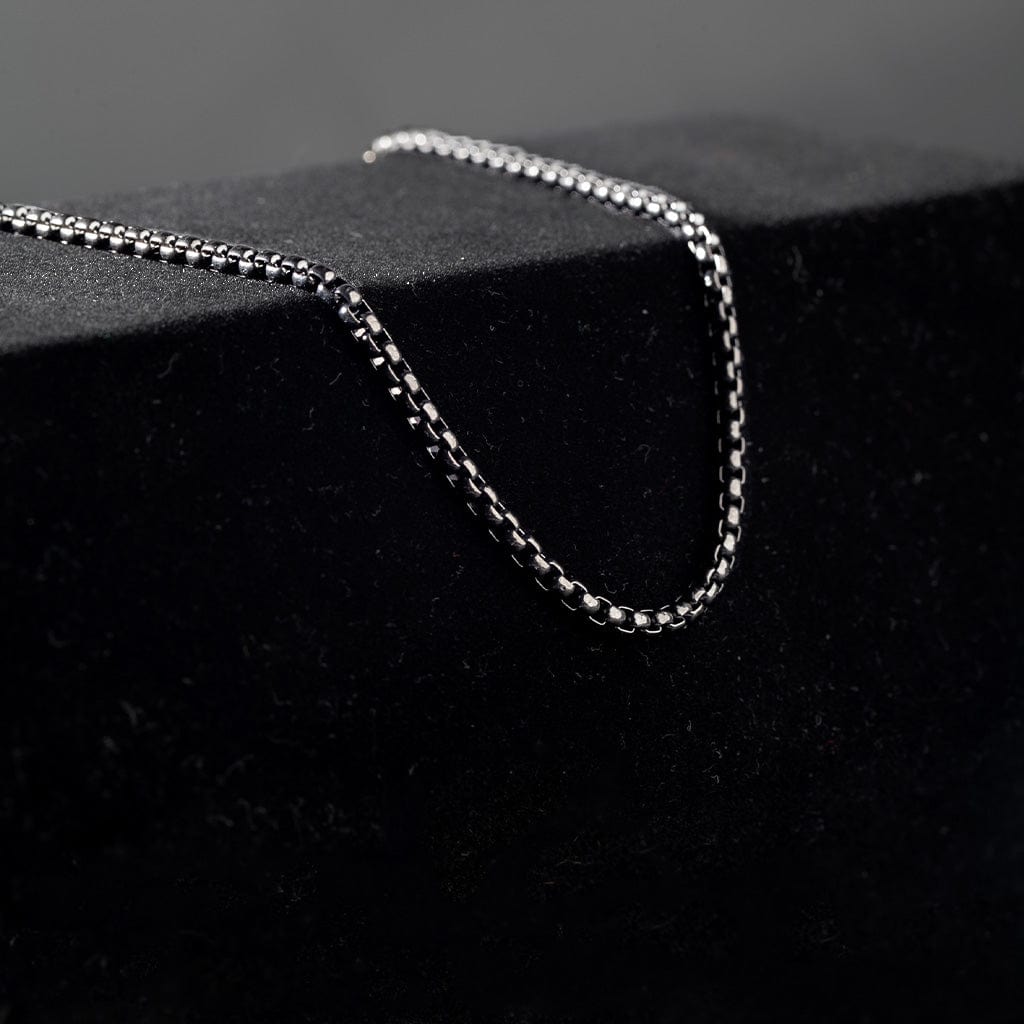 Box Chain 3MM Black Stainless - ViViGleam