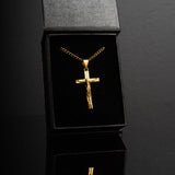 Crucifix Necklace - Gold - ViViGleam