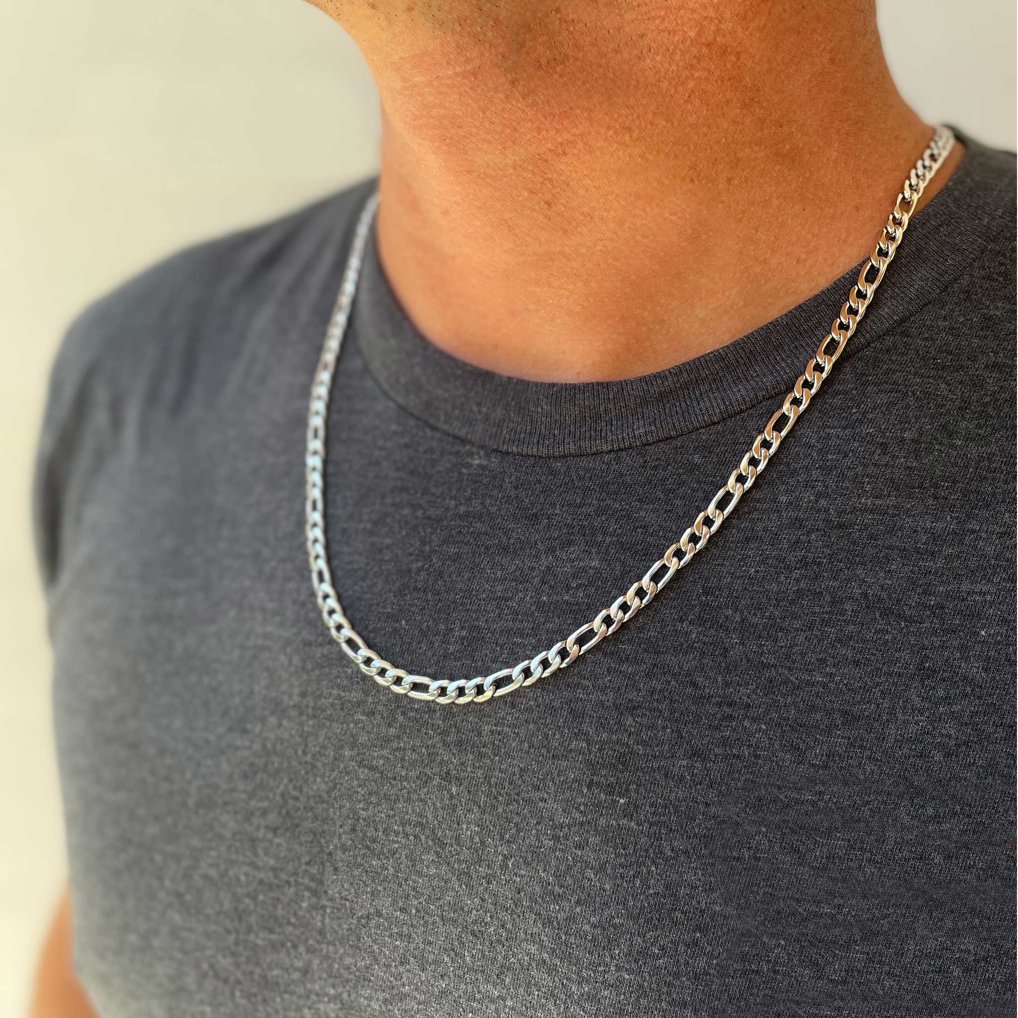5mm Stainless Steel Figaro Chain - ViViGleam