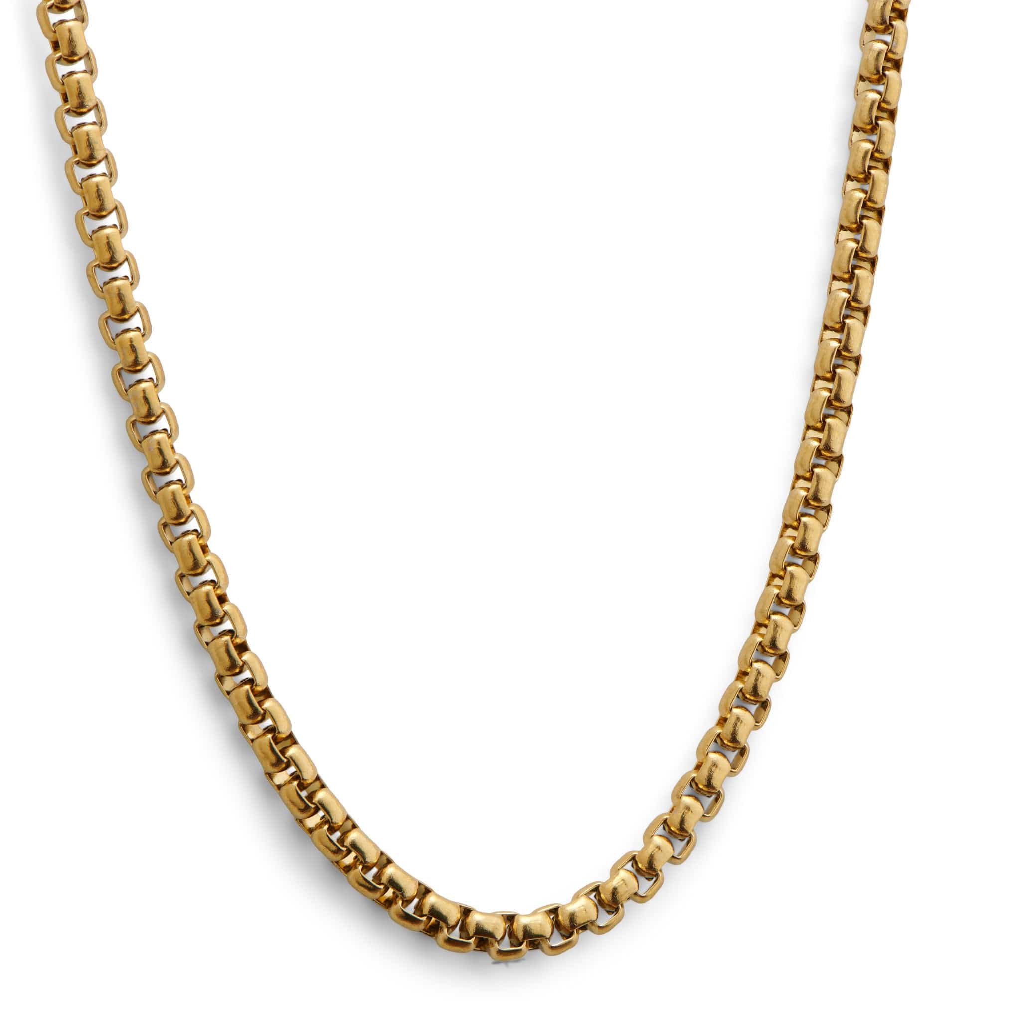 Box Chain 3MM Gold Stainless - ViViGleam