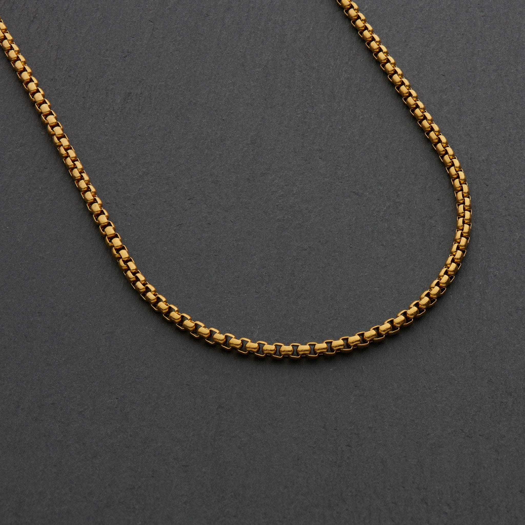 Box Chain 3MM Gold Stainless - ViViGleam