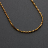 Box Chain 3MM Gold Stainless - ViViGleam