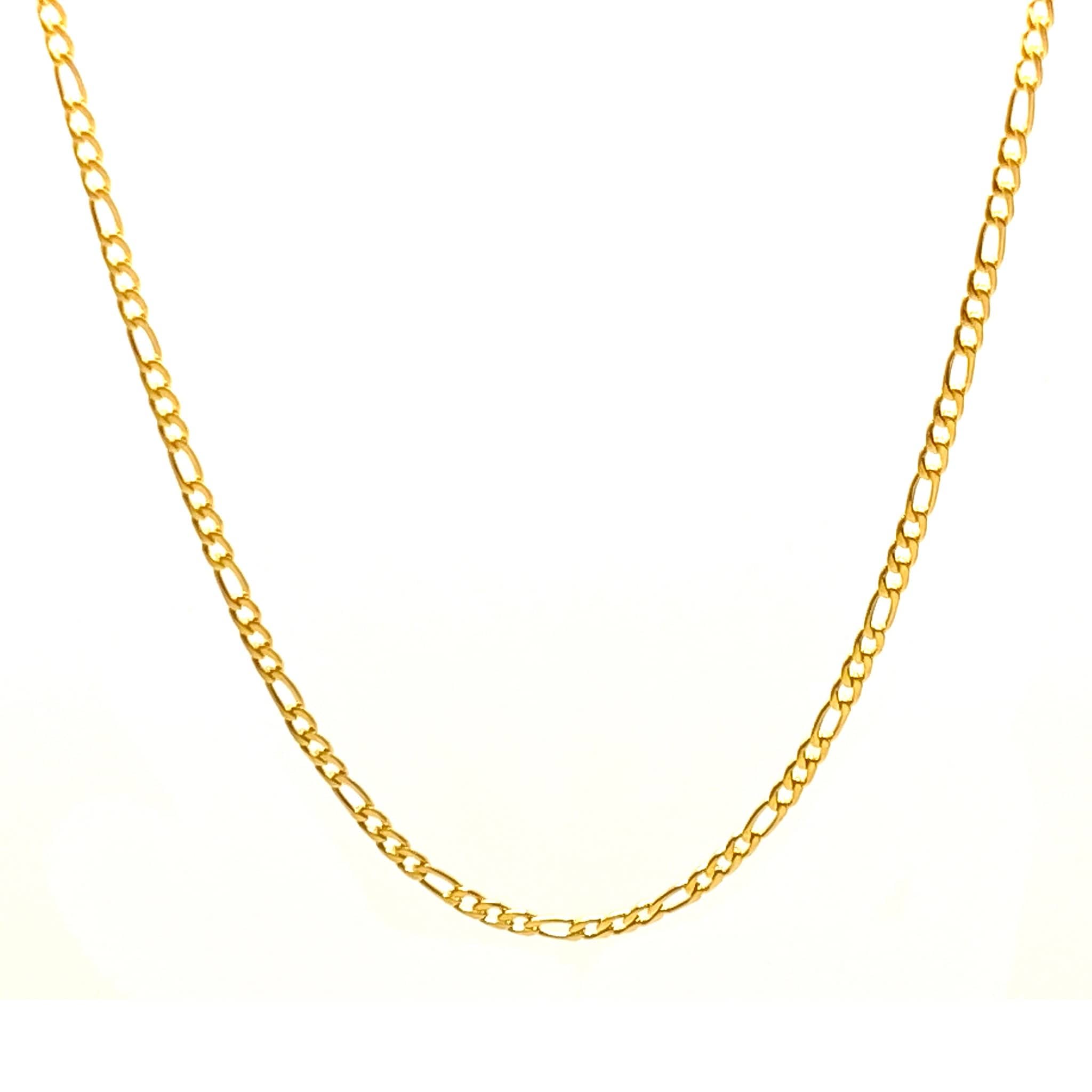 Figaro Chain 3MM Gold Stainless - ViViGleam