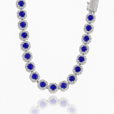 Royal Blue Gemstone Chain Silver - ViViGleam